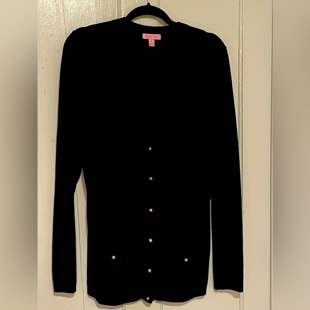 Lilly Pulitzer Black Cody Cardigan Size XL